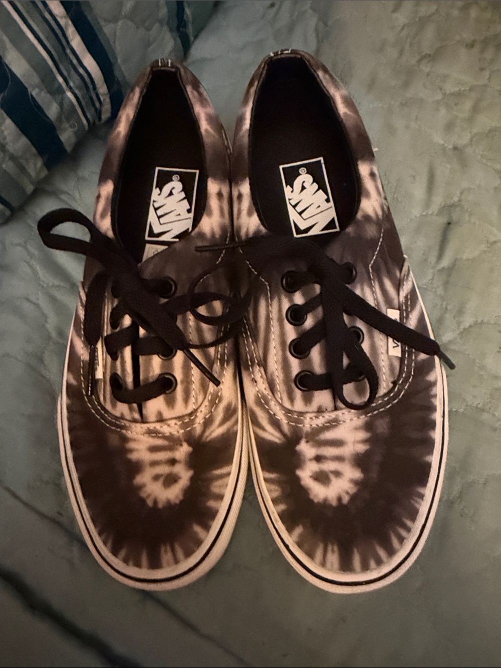 Vans Women’s Black and White Tie-Dye Authentic Sneakers NEVER WORN.